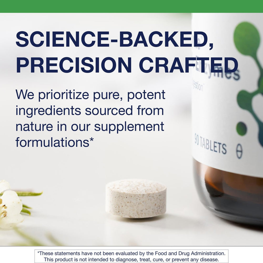 Illustration of digestive enzyme activity breaking down protein, fat, and carbohydrates