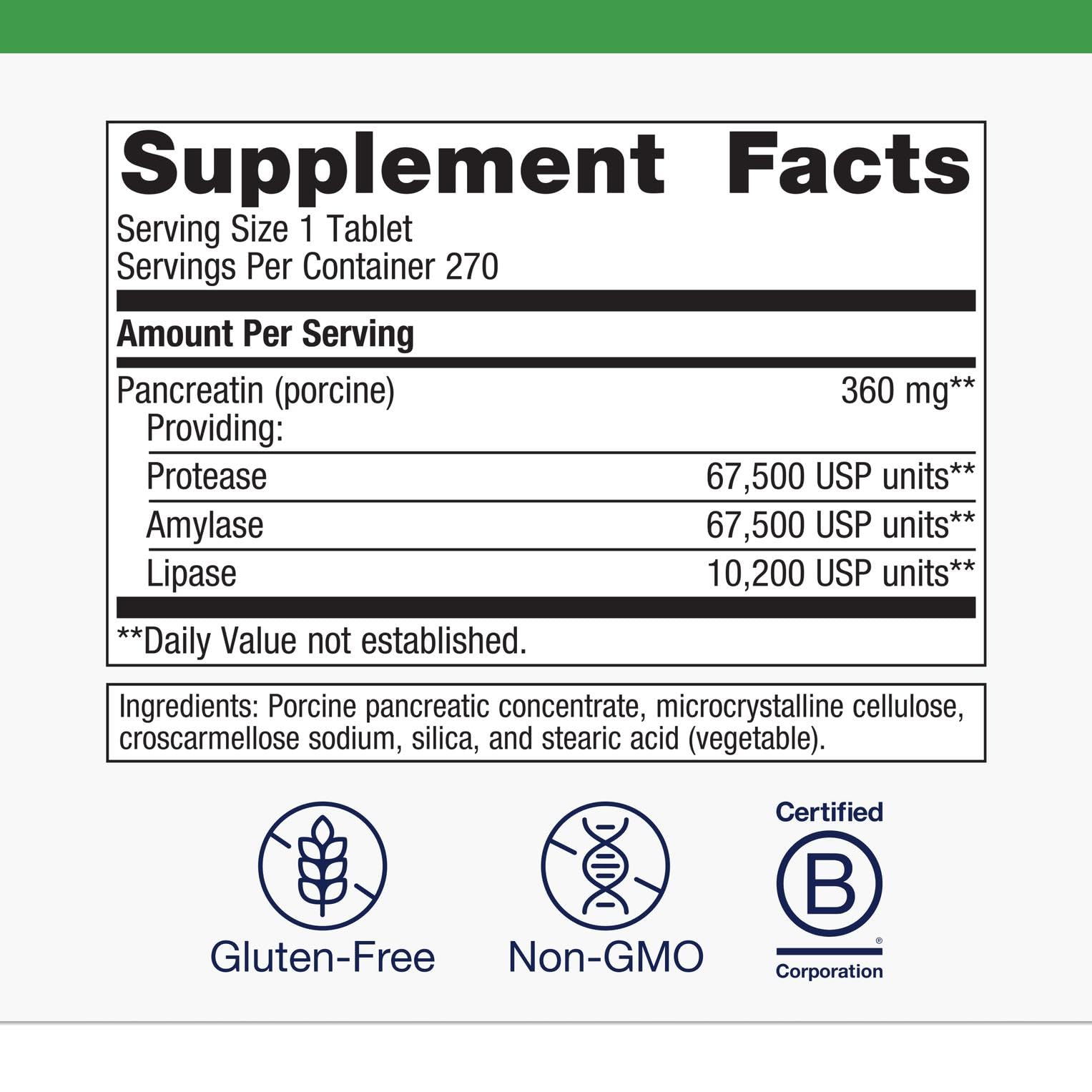 Digestive enzyme blend for digestion support