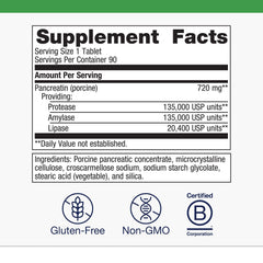 SpectraZyme Pancreatic Enzymes Extra Strength packaging and label