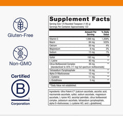 Glass of water with Ultra Potent-C powder dissolved