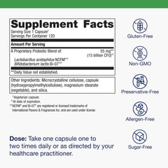 Illustration of probiotic strains B. lactis Bi-07 and L. acidophilus NCFM