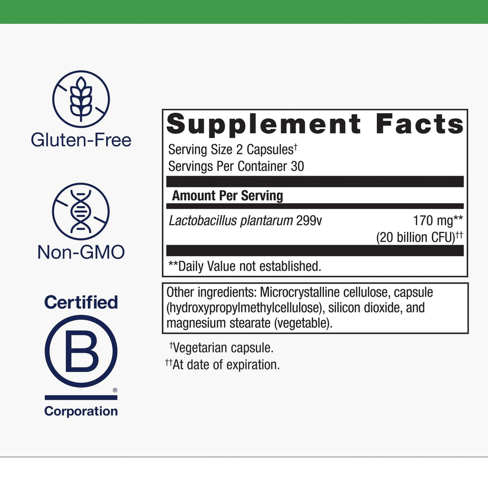 Close-up of LP299V probiotic capsule
