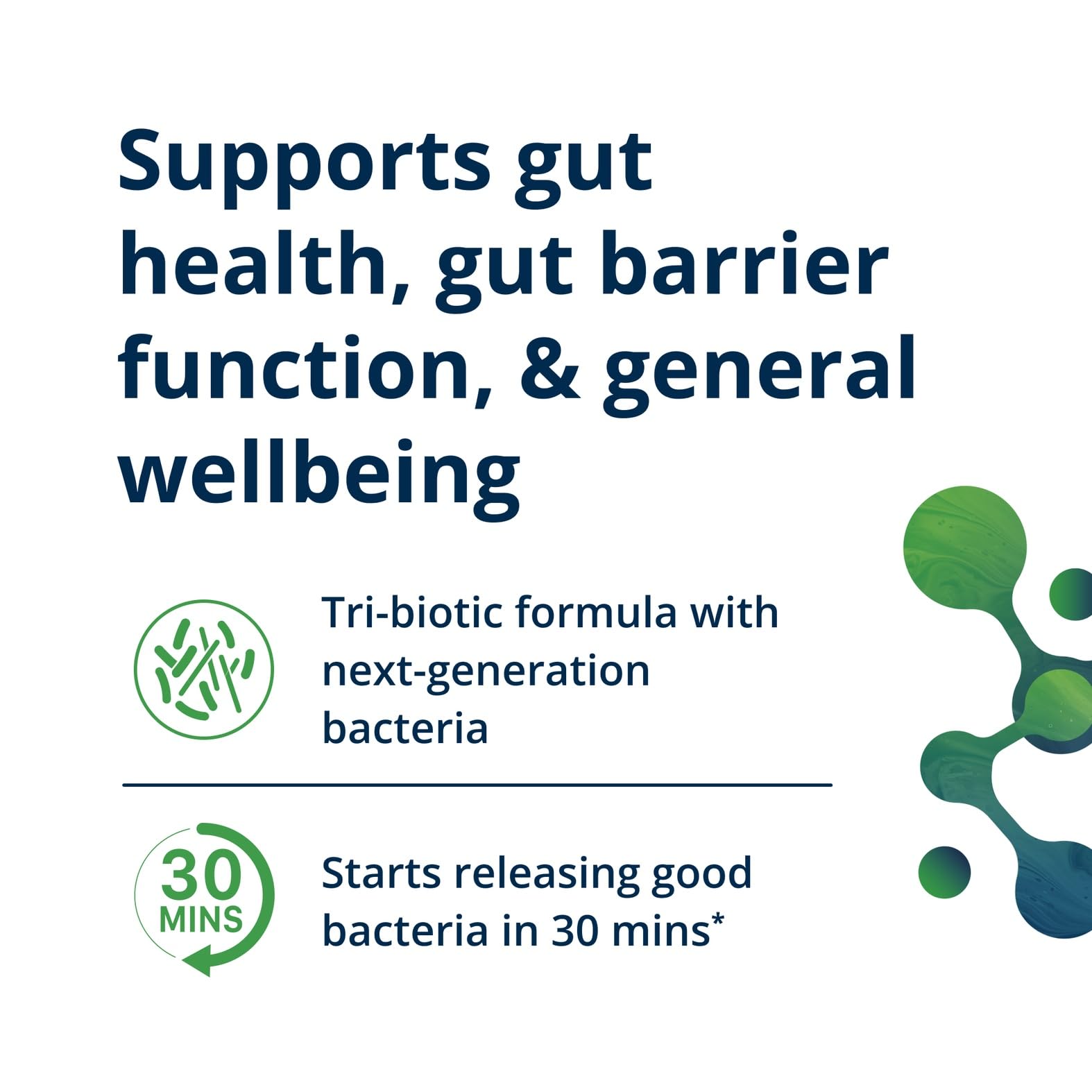 Graphic showing Akkermansia and probiotic microbes