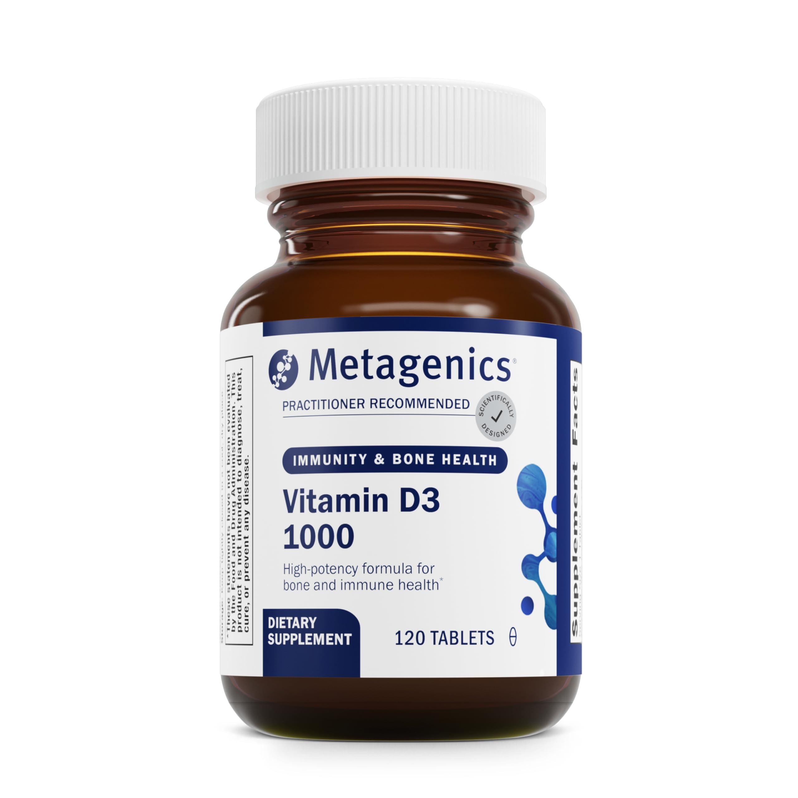 Metagenics Vitamin D3 1000 IU bottle label