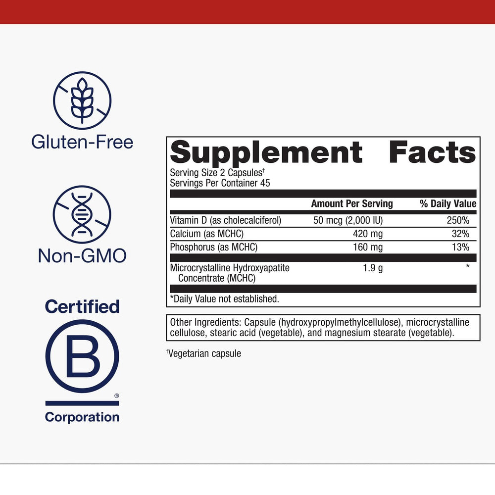 Metagenics Bone Builder Plus product label