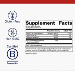 Metagenics Bone Builder Plus product label