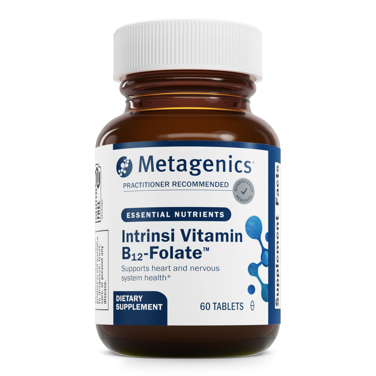 Front view of Metagenics Intrinsi Vitamin B12-Folate bottle