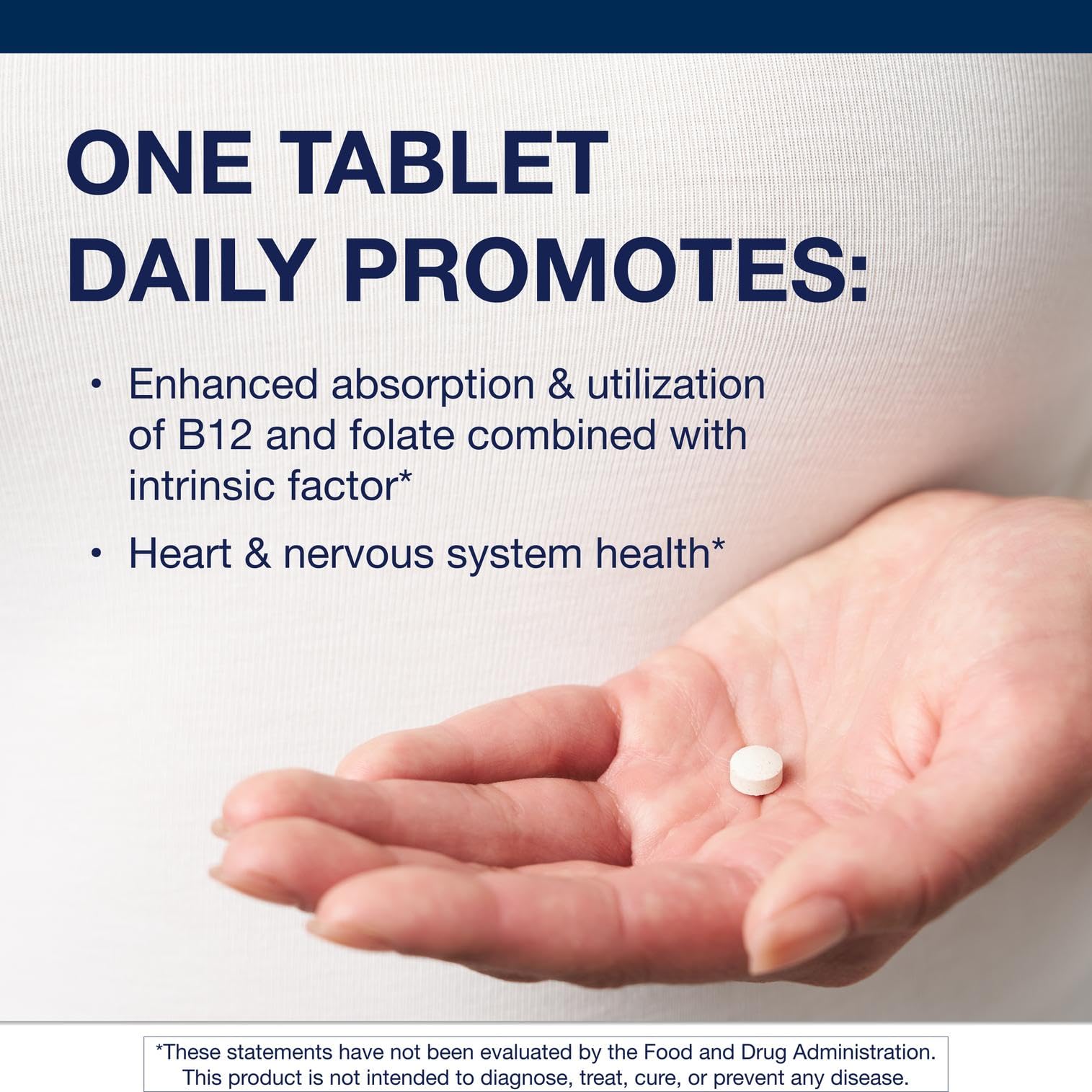 Close-up of Metagenics Intrinsi B12-Folate tablets