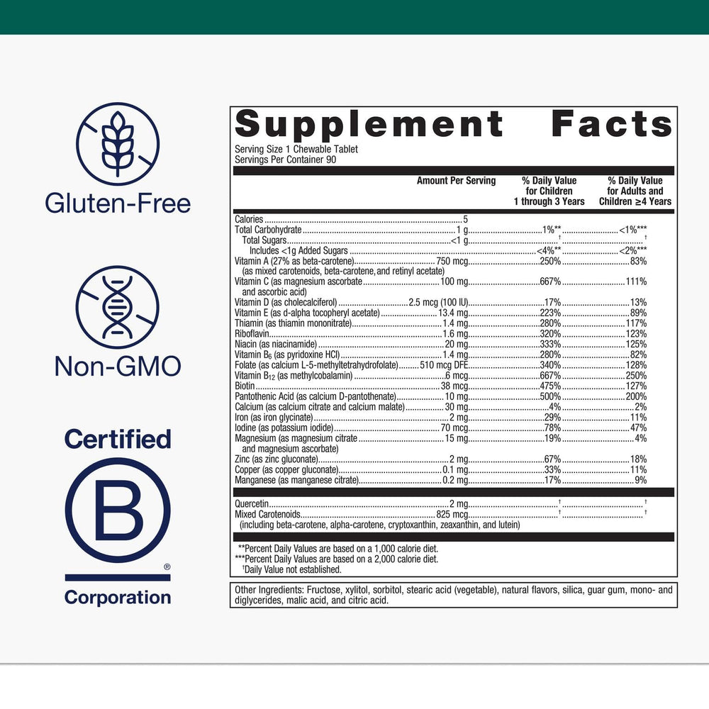 Back of bottle showing supplement facts and ingredients