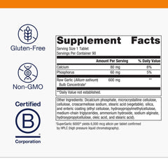 Close-up of garlic supplement tablets coated for odorless digestion
