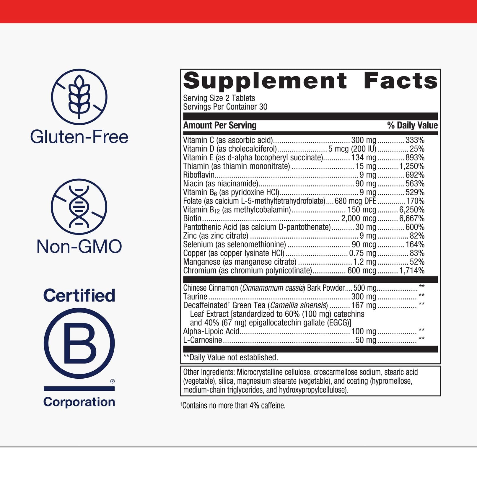 MetaGlycemX bottle back label view