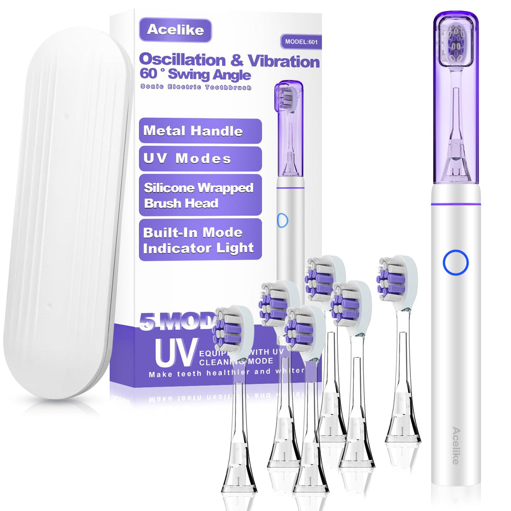 Metal electric toothbrush with UV mode and 60-degree oscillation