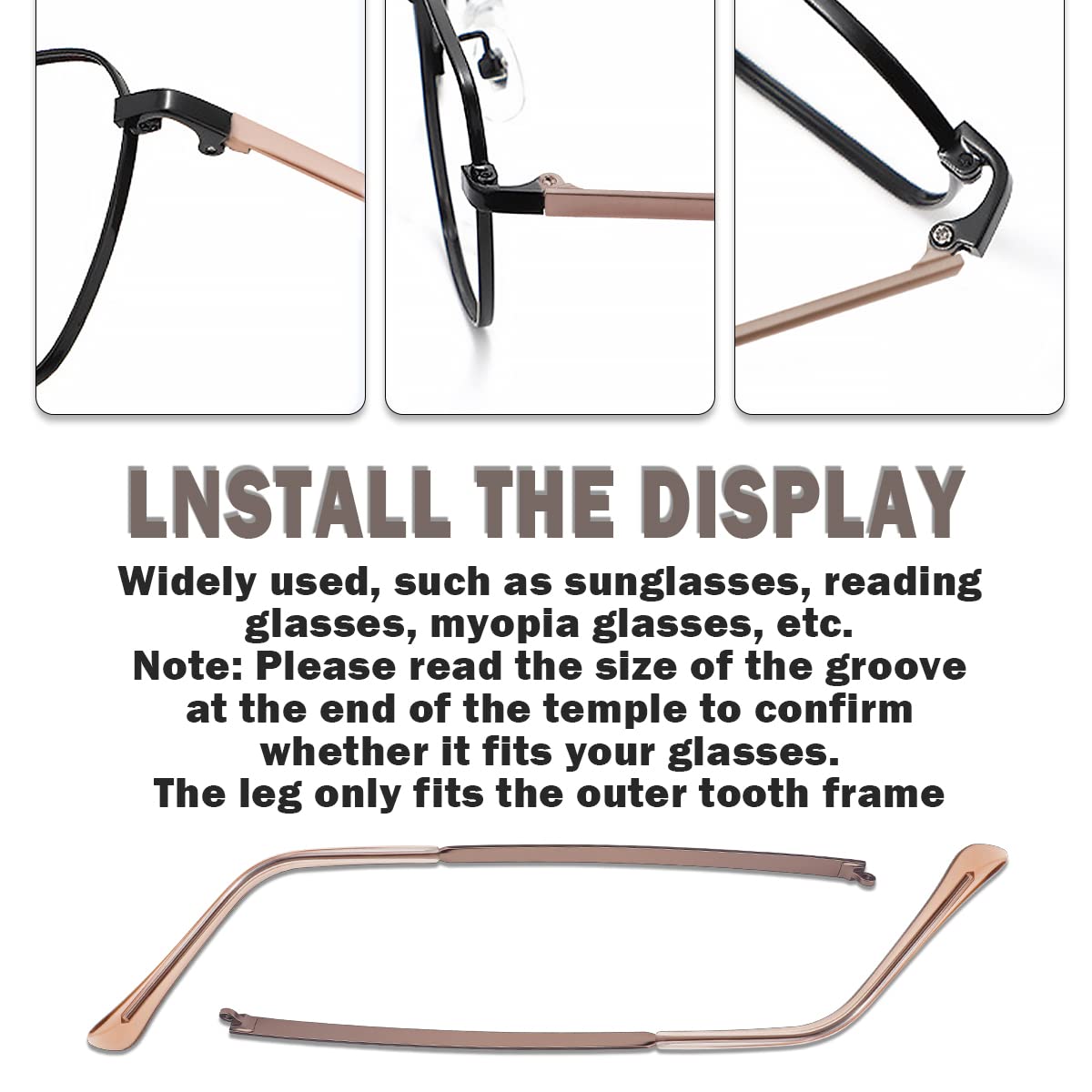 Metal and plastic components of the replacement arm