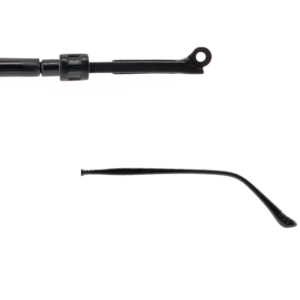Close-up of replacement glasses arms with length ~5.51 inches (140 mm)