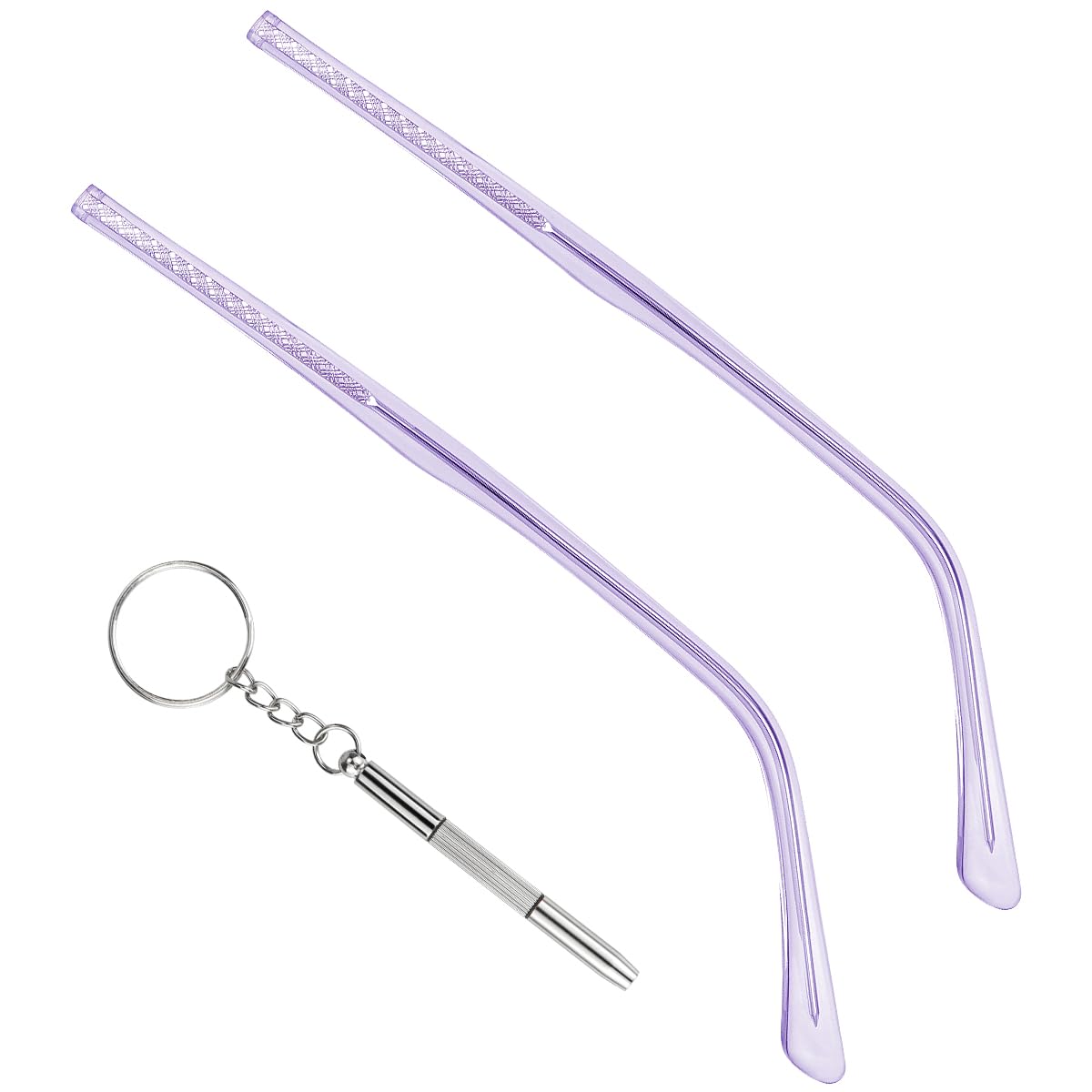 Pair of metal glasses replacement arms for thin frames