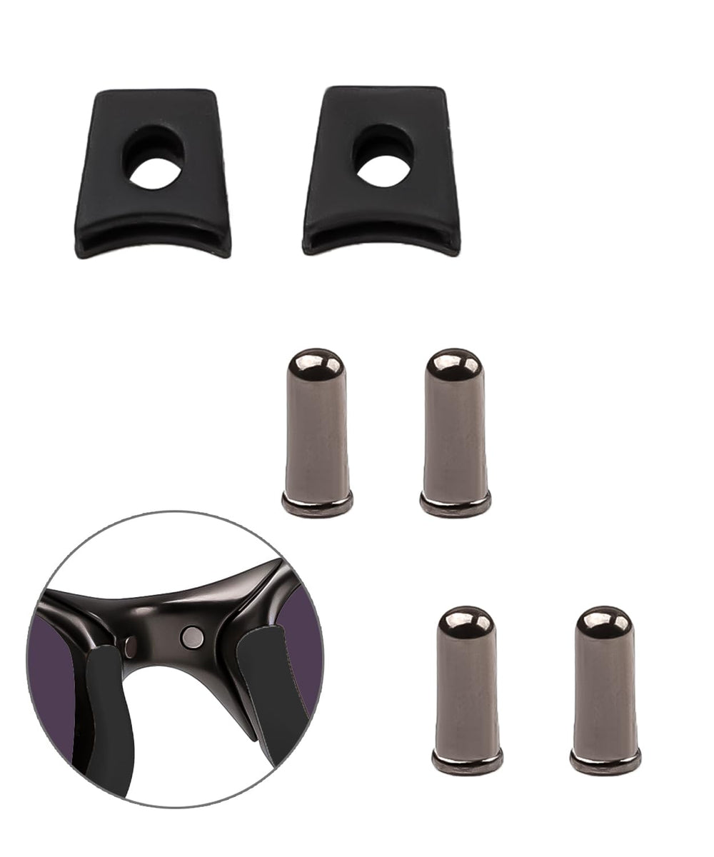 Close-up of Metal Grey Nose Bridge Pin Rivet