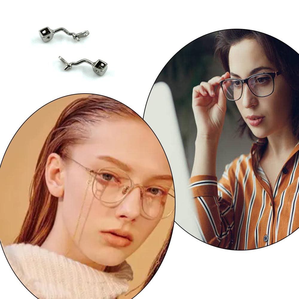 Metal nose bridge arm replacement for eyeglasses