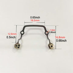Metal nose pad holder arm for glasses