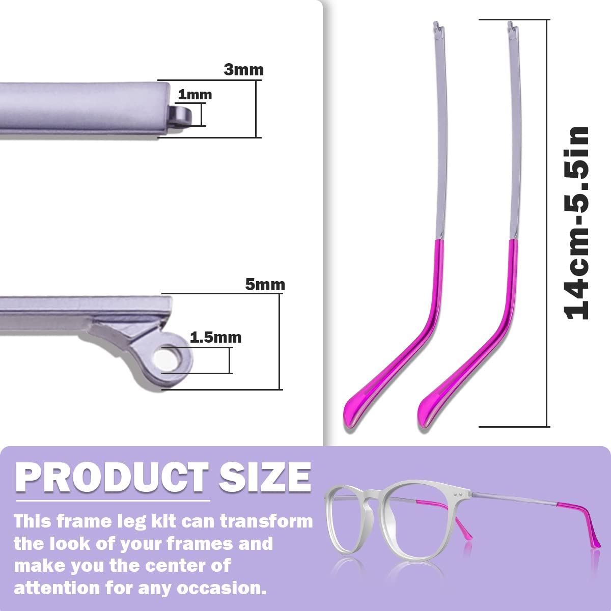 Side view showing hinge and arm construction