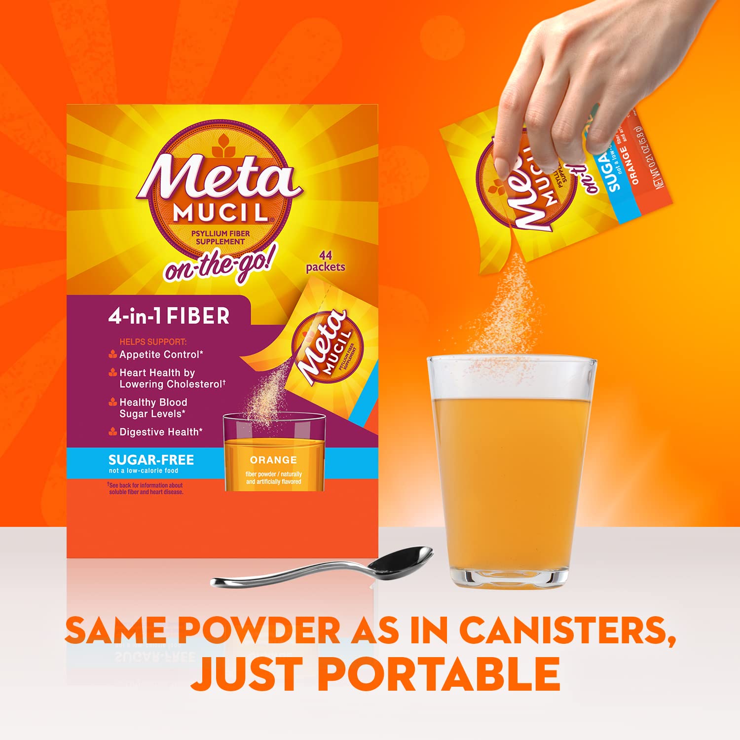 Travel-friendly single-serve packets for on-the-go