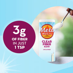 Metamucil Clear Fiber Blend product label