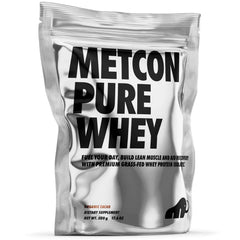 Front view of MetCon Whey Protein Isolate 500g container