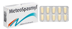 Product image: MeteoSpasmyl soft capsules and packaging