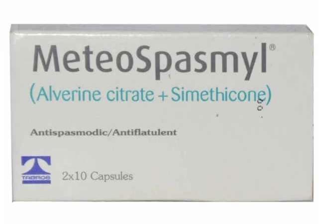 Close-up of MeteoSpasmyl soft capsules