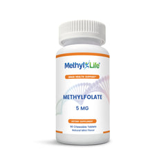 Bottle of Methyl-Life L-Methylfolate 5 mg chewables