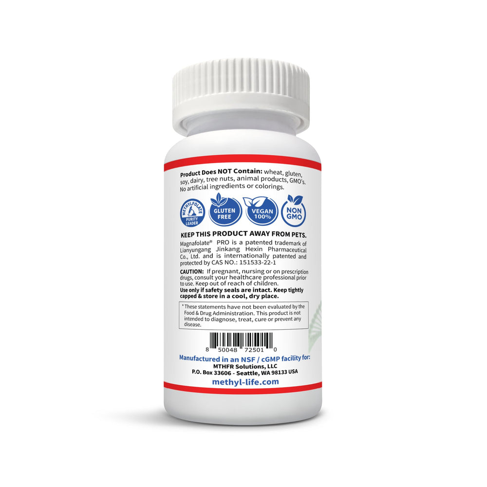 Close-up of a Methyl-Life Purest L-Methylfolate chewable tablet