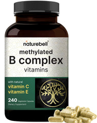Bottle of Methylated B Complex Vitamins with 240 capsules