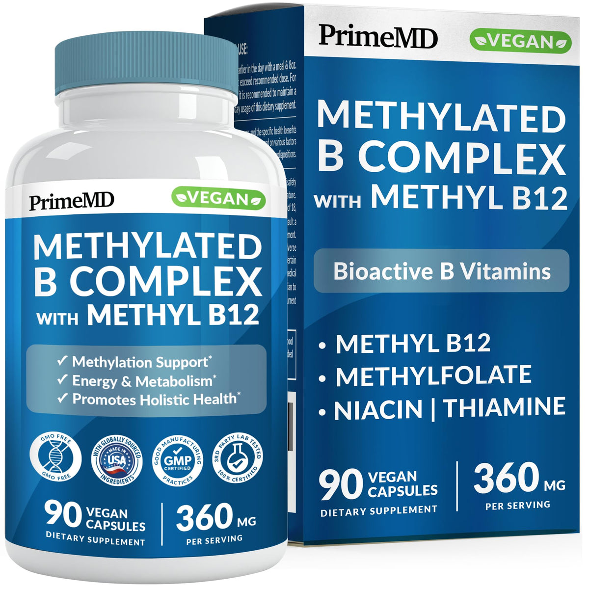 Methylated B Complex bottle label