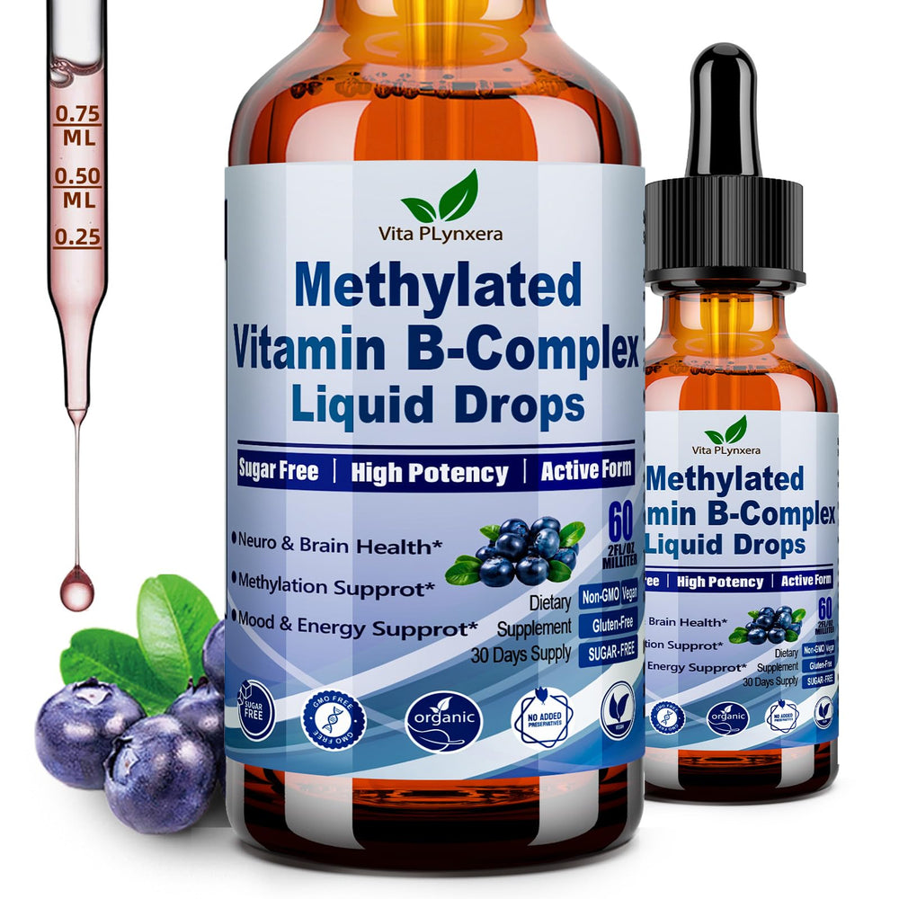 Bottle of Methylated B Complex Liquid Drops 9-in-1