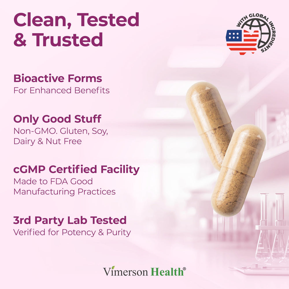 Activated methylated B vitamin forms (5-MTHF, methylcobalamin B12)