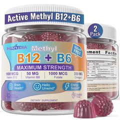 Hero shot of Methylated B12 & B6 Gummies
