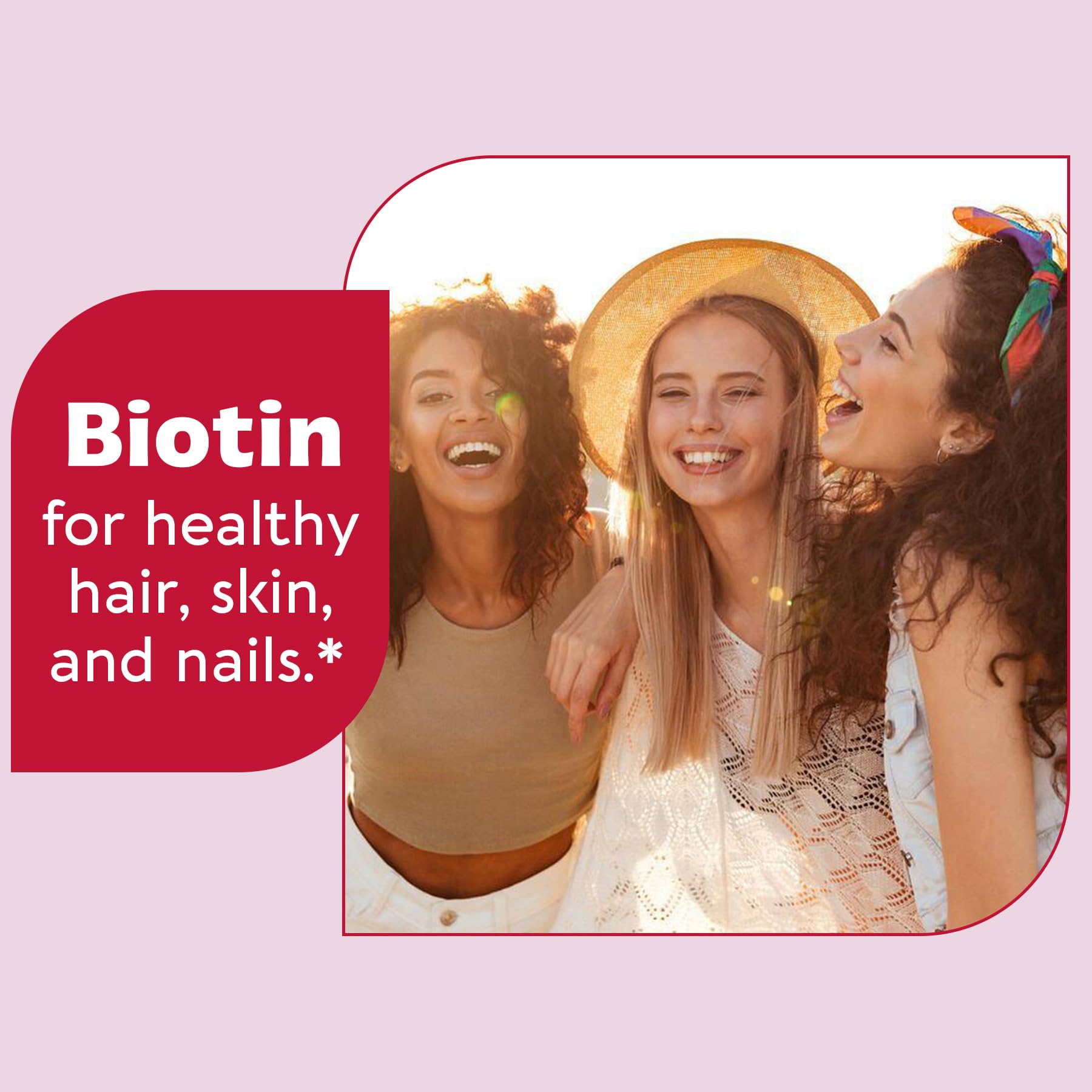 Lifestyle image of a woman taking a gummy vitamin