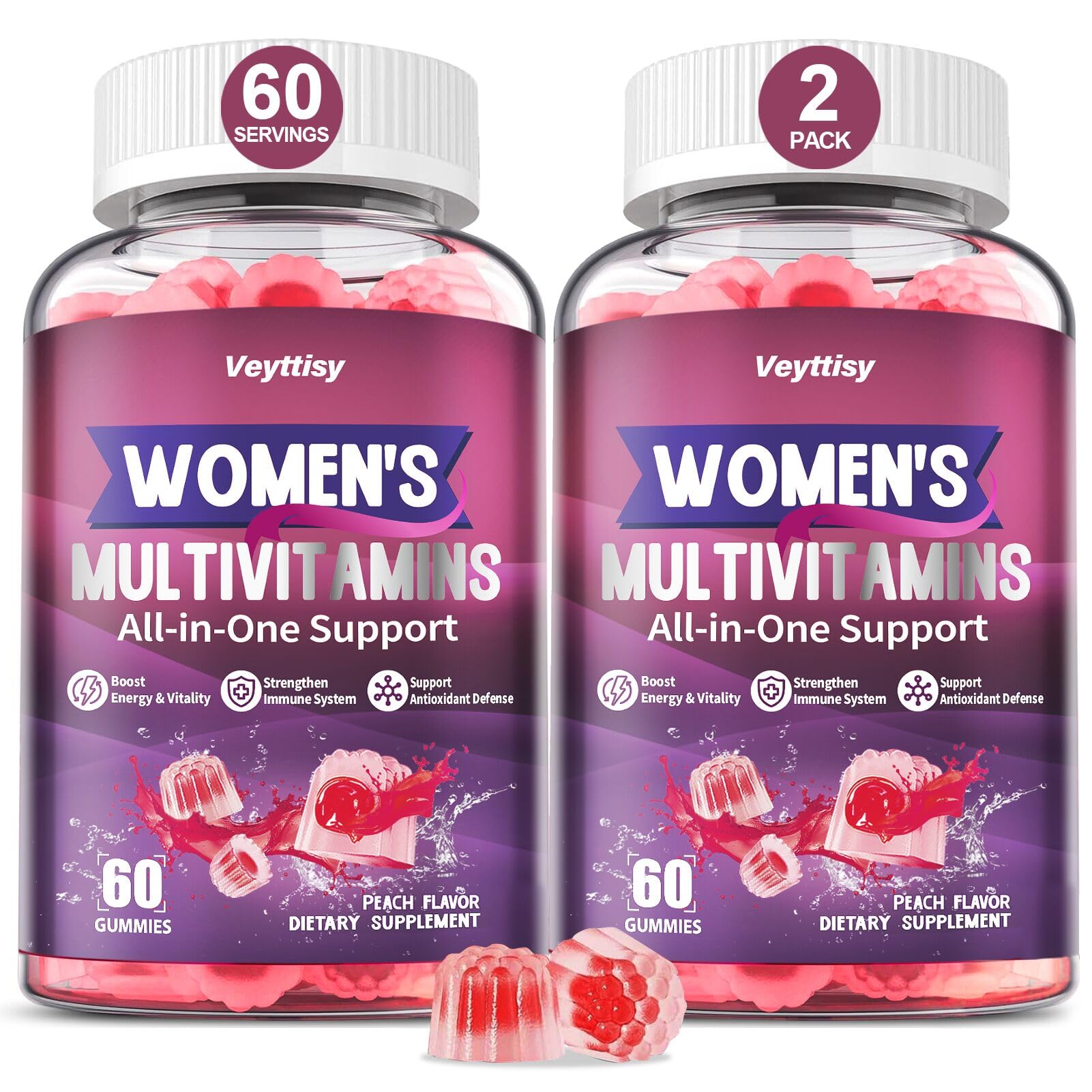 Front view of Methylated Multivitamin Gummies for Women bottle