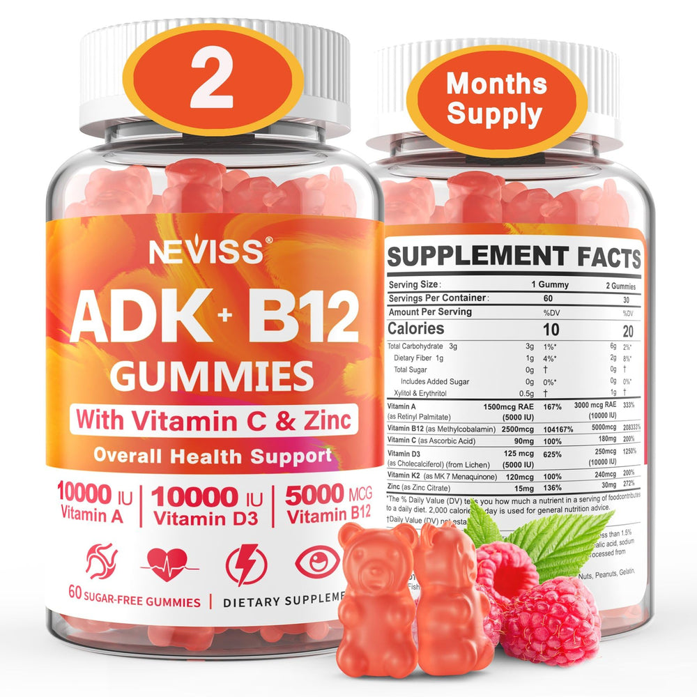 Front view of bottle labeled Methylated Multivitamin Vegan Gummies in raspberry flavor
