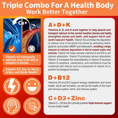 Nutrition panel highlighting ADK vitamins and B12 content