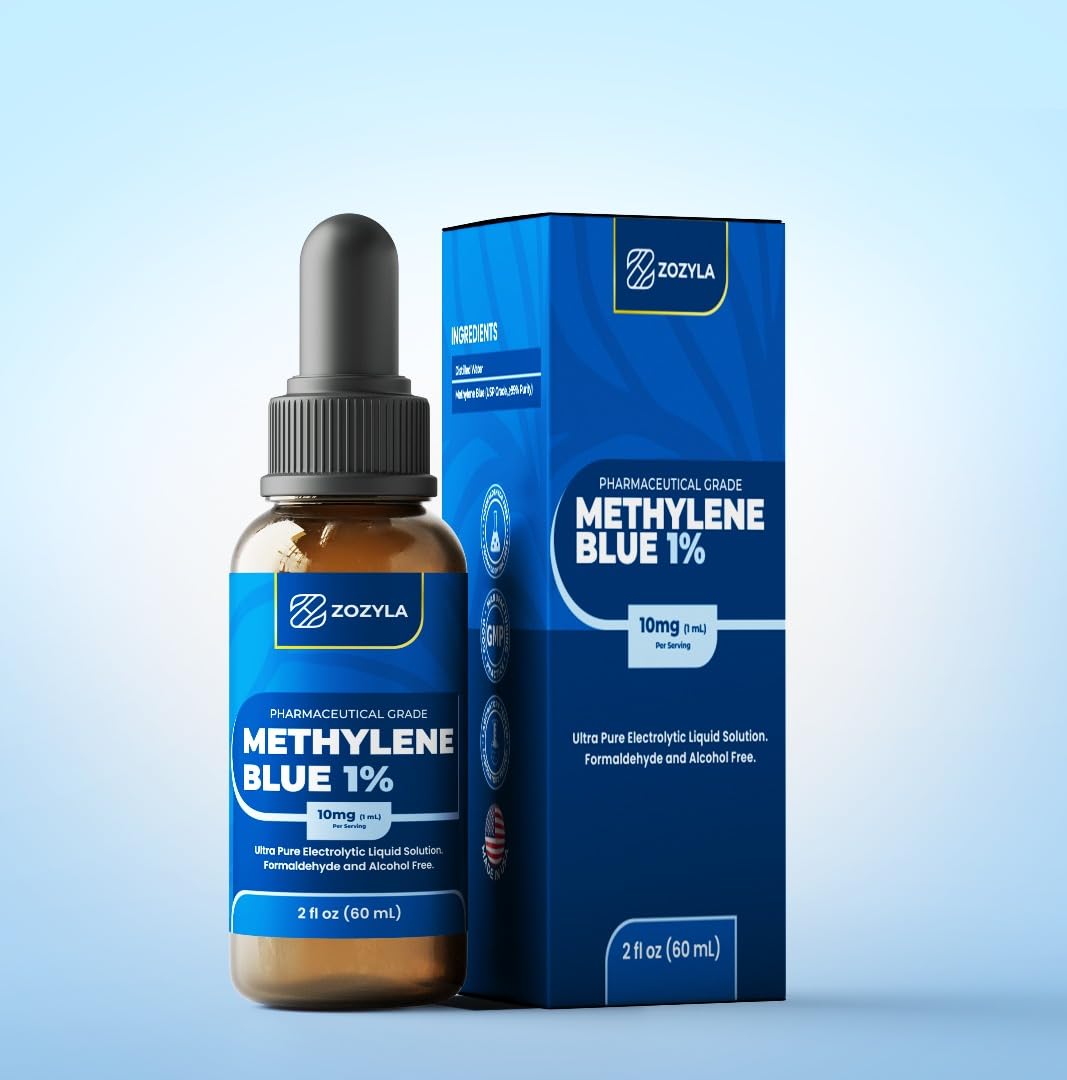 Packaging image of Methylene Blue 1% Enhanced Liquid Solution 2 oz bottle