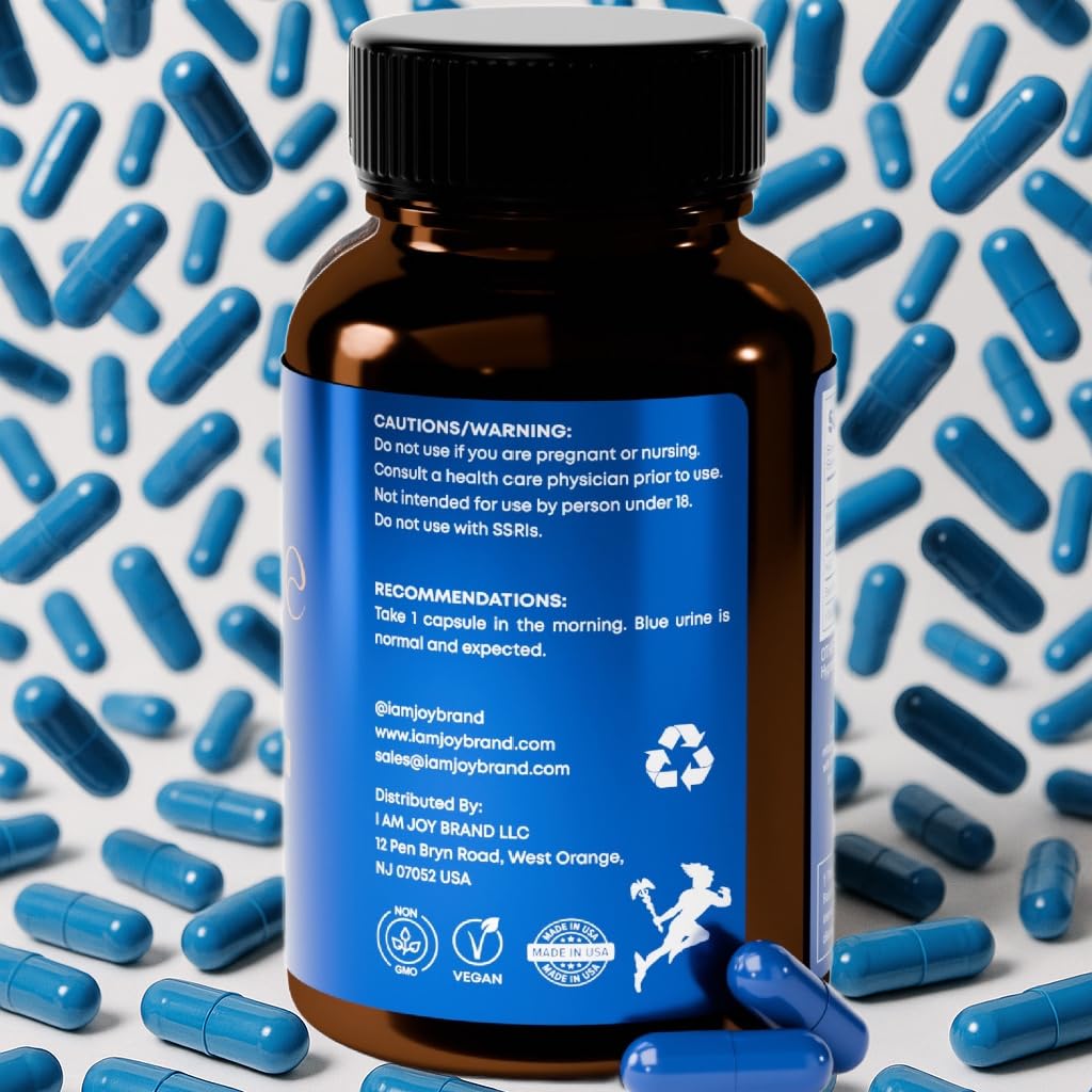 Product packaging showing 60 capsules per bottle