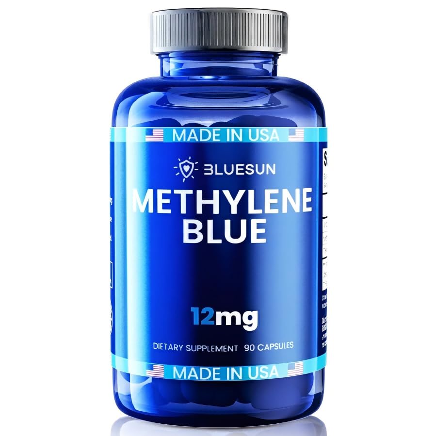 Front label of Methylene Blue Capsules with Vitamin C Ester – 90 capsules