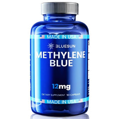 Front label of Methylene Blue Capsules with Vitamin C Ester – 90 capsules