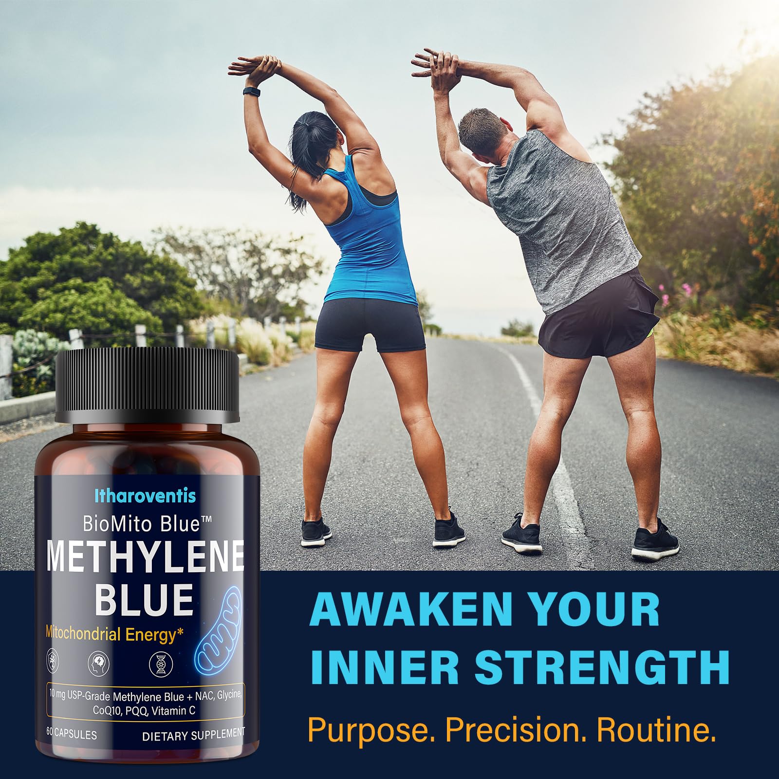 Concept image of memory, focus and energy support