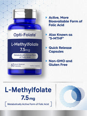 Methylfolate (5-MTHF) capsules close-up