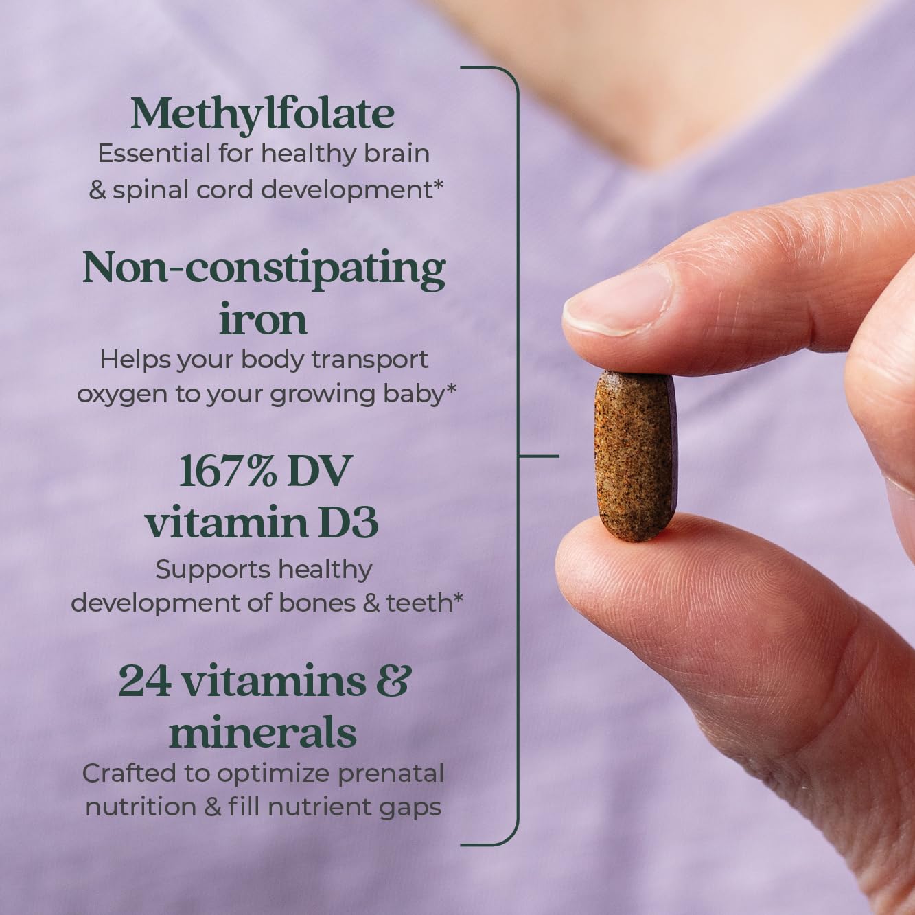 Methylfolate active folate form in prenatal vitamins