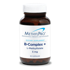 MethylPro B-Complex + L-Methylfolate 5 mg vegan capsules bottle front