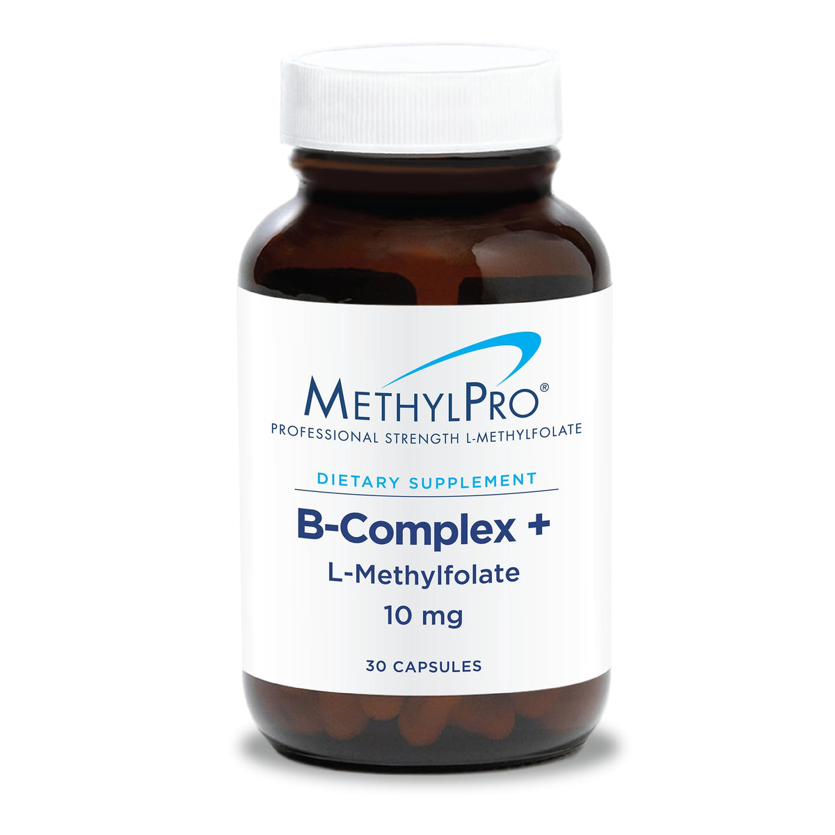 MethylPro B-Complex + L-Methylfolate bottle front view