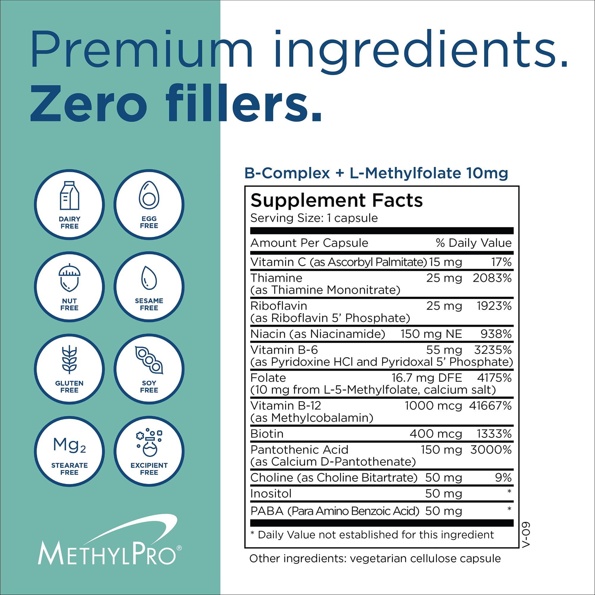 Vegan capsules in BPA-free bottle on a clean surface