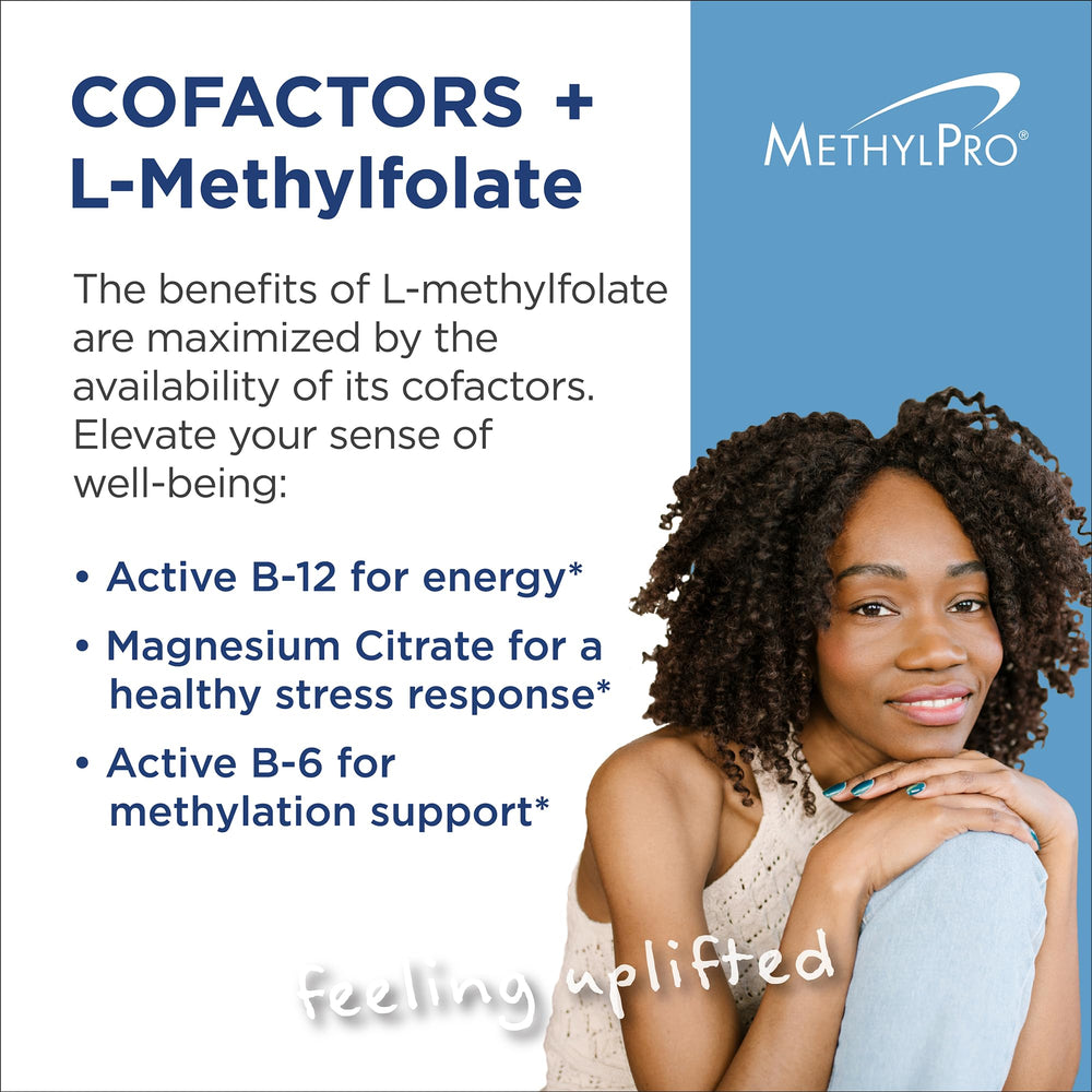 Close-up of MethylPro L-Methylfolate capsules (15 mg)